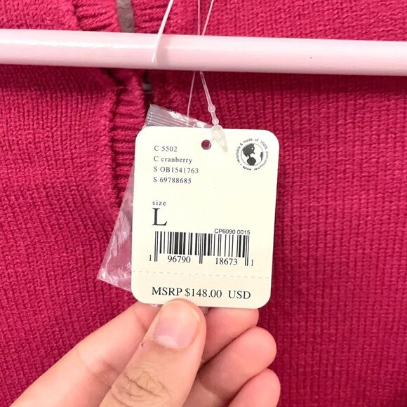 NWT Free People Small World Mini Dress Red Long Sleeve Size L - Picture 6 of 7